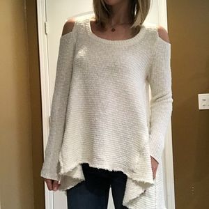 Cold shoulder sweater
